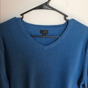 Jcrew vneck sweater cotton cashmere blend